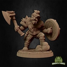 doran cupo presupposto tavolo ascia barbaro fantasia mini scudo soldato spada guerra guerriero nano assassino 28mm dnd 32mm miniaturesofmadness holdmydwarf 3d print model - Mito3D