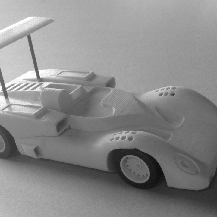 estudio di modelado chaparral 2e coche carreras canam Jimhall 3D print model - Mito3D