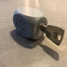 holder euro cylinder lock sport block lockpick lockpicking 3d print model - Mito3D