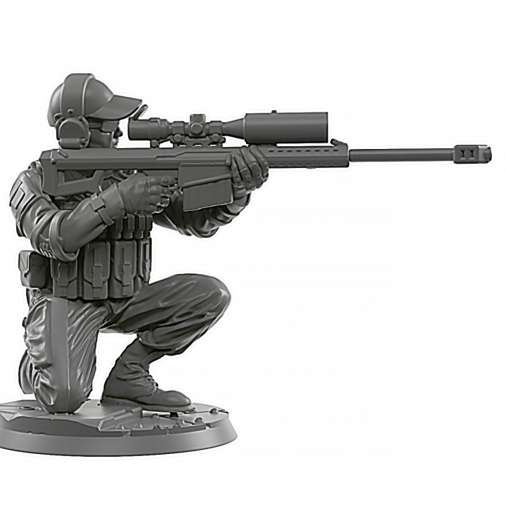 Keskin nisanci 02 masaüstü Ordu adam asker minyatür barret infantru 3D print model - Mito3D