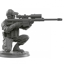 sniper 02 tabletop army man soldier miniature barret infantru 3d print model - Mito3D