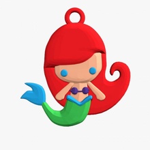 Ariel chaveiro moda acessórios brinquedo Disney sereia Princesa 3d print model - Mito3D