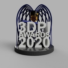 3d printer inspired trophy design printing structure nozzle industry 2020 micro awards channel 3dpi lattice protolabs joshua internal detailing murphy joshe57 3d print model - Mito3D