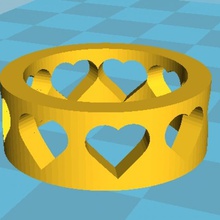 Herz ring 3d print model - Mito3D