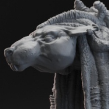 temido rata busto 3d impresión armadura fantasía medieval guerra martillo esculpir años rasta skaven sigmar rastas hombres alimañas ratmens 3d print model - Mito3D