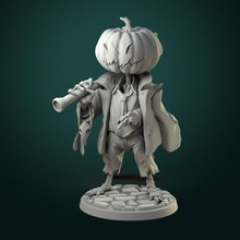 citrouille épouvantail boutique créature fantaisie Jeu Halloween personnage miniature table jeu guerre dnd éclaireur dndminiature 3d print model - Mito3D