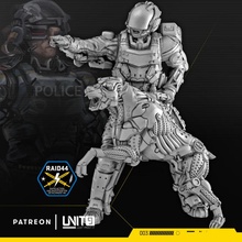 cyberpunk polícia Policial patrick 'a hound 39 Murphy tampo mesa miniaturas rpg scifi 28mm 32mm jogos skirmishgames unit9 3d print model - Mito3D