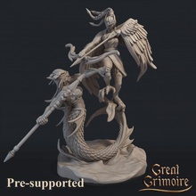 savaş masaüstü harpy dnd siren Greatgrimoire Sirena harika büyü kitabı sirenler Darsealegends 3d print model - Mito3D
