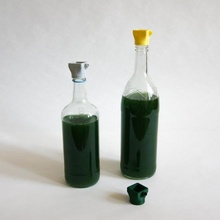spirulina cultivation lid - threaded bottle farm vase product plants grow eat harvest algae sustainable 3d print model - Mito3D
