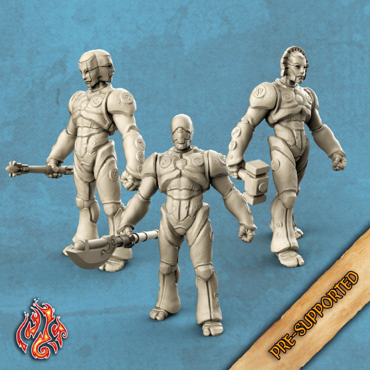 Messing Golems Geschäft Golem Miniaturen Rollenspiel Tischplatte dnd Pfadfinder Tischspiele Gießerei verkrüppelt verkrüppelte Gottgießerei verkrüppelter Brassgolem rpggmames 3D print model - Mito3D