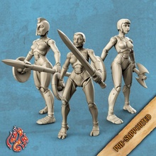 iron maidens tabletop god golem rpg miniature dnd pathfinder tabletopgames foundry crippled crippledgodfoundry crippledgod irongolem golems irongolems constracts 3d print model - Mito3D