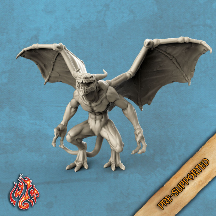 gargoyle 1 tavolo Dio mostro rpg miniatura dnd esploratore giochi fonderia paralizzato storpiodio lavanderia dio storpio constract 3D print model - Mito3D