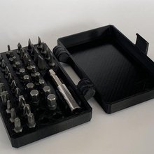 scatola piccolo Cacciavite bit Stampa posto cerniera utensili 3d print model - Mito3D