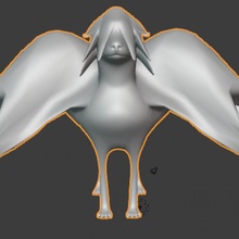 anime dog wings 3d print model - Mito3D