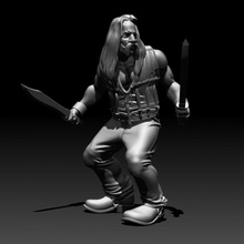 modern day survivor series 02 danny pre-supported tabletop rpg zombie 3d print model - Mito3D