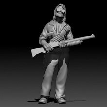 modern day survivor series 02 rod pre-supported tabletop rpg zombie 3d print model - Mito3D