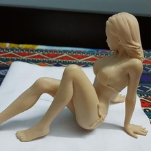 lady beach fashion chick figurine sexy summer woman bath sun lounger bikini babe posed chique hotness 3d print model - Mito3D