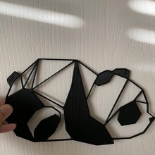 2d Panda Mauer Kunst Dekoration Haushalt 3d print model - Mito3D