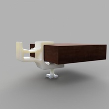 auricular gancho escritorio abrazadera soporte tornillo 3d print model - Mito3D