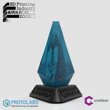 3d printing industry awards 2020 - prisma myminifactory contest design trophy sla 3dprinting sls 3dprintingindustryawards protolabs mjf 3dpia2020 3d print model - Mito3D