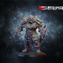 orc brute 1 supports ready tabletop fantasy game pirate rpg sci-fi war hammer orcs wargame tabletopgame warhame waharammer 3d print model - Mito3D