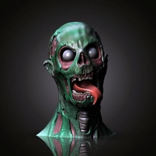 demonio necrófago cabeza mmu mesa Víspera Santos zombi 3d print model - Mito3D