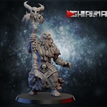 shaman orc supports ready tabletop fantasy game rpg sci-fi war warhammer hammer orcs wargame orks porate 3d print model - Mito3D