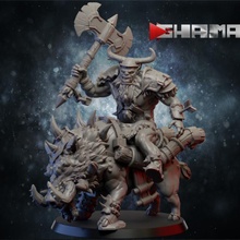 orc rider 1 supports ready tabletop fantasy game ork rpg sci-fi war warhammer hammer orcs wargame orkc 3d print model - Mito3D