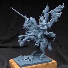 morte passeio tampo mesa criatura fantasia cavaleiro jogos guerra pintura cavalo miniatura Cavaleiro 3d print model - Mito3D
