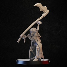 scythe skeleton tabletop undead warrior miniature 3d print model - Mito3D