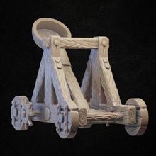catapulta mesa miniatura madera cerco maquina guerra 3d print model - Mito3D