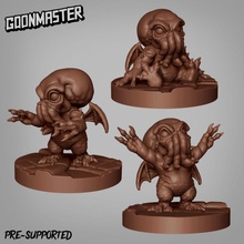 ancient tabletop baby mini rpg miniature octopus cthulhu squid dnd pathfinder illithid mindflayer 3d print model - Mito3D