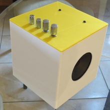 caixa som impressionner 3d boîte orateur pla tpu anycubic guina artisanat 3d print model - Mito3D