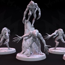 draegloth set tabletop demon dark fantasy gaming horror monster rpg evil cave d&d dnd homebrew drow 3d print model - Mito3D