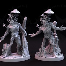 myconid Rau 2 posiert Tischplatte dunkel Fantasie Gaming Grusel Monster Rollenspiel Pilz Höhle dnd Bewohner 3d print model - Mito3D