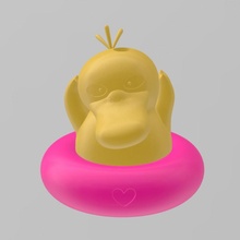 Psyduck bitki yüzer Sanat pokemon 3d print model - Mito3D