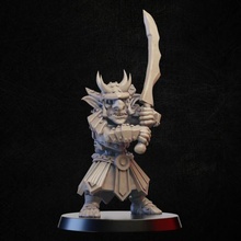 goblin samurai tabletop hero knight monster sword warrior miniature 3d print model - Mito3D