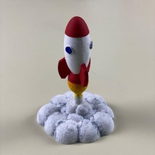 foguete coeta brinquedo chama 3d print model - Mito3D