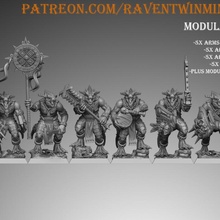 modulaire saurus guerriers épée lance table rpg atelier donjons Dragons jeux jeu guerre rol hommes lézards ageofsigmar aos artisanguild titanforge séraphon ninthage raventwinminiatures lostkingdom 3d print model - Mito3D