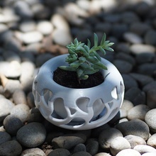 vaso 01 decoração faça plantar jardinagem fusão 360 suculenta 3d print model - Mito3D