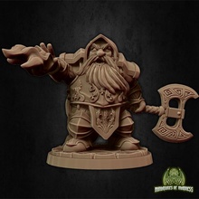 dorfas eldritch knight - presupported tabletop axe fighter mini monk soldier warrior wizard magic miniature hold dwarf warlock spell dnd cleric cultist 5e miniaturesofmadness sorcer holdmydwarf 3d print model - Mito3D