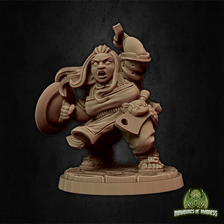 mimma pelea confusa ama casa presupuesto Tienda hembra mini apoyo mujer miniatura enano calabozo dnd esposa 5e mesa miniaturas locura Holdmydwarf 3D print model - Mito3D