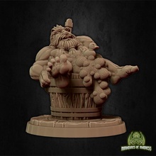mifur stinky - presupported tabletop board game mini soap support dwarf wash dungeon town 28mm dnd folk 32mm cure 5e presupport holdmydwarf miniatureofmadness 3d print model - Mito3D