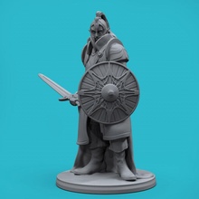 elfe guerrier table héros Chevalier marteau guerre personnage miniature sombre original fantaisie jeux résine Dundeonsanddragons 3d print model - Mito3D