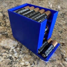 aa bateria suporte organização 3d print model - Mito3D