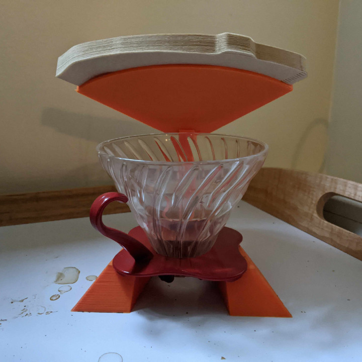 v60 filtrar estante soporte café vierta 3D print model - Mito3D