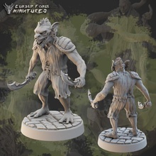 pre-supported mongrelfolk rogue rpg miniature tabletop dragons dungeons goblin troll hobgoblin cos d&d dnd curse strahd 3d print model - Mito3D
