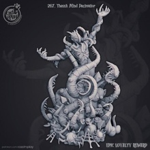 thessk mind decimator pre-supported tabletop fantasy reward loyalty flayer mindflayer 3d print model - Mito3D