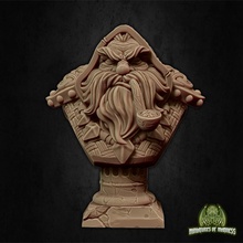 bounty hunter bust - presupported tabletop archer body fighter statue warrior miniature pipe hold dwarf ranger 28mm dnd 32mm mercenary madness miniaturesofmadness holdmydwarf sodier 3d print model - Mito3D