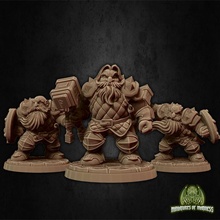 soldier set 1 - presupported store army board fighter game mini shield support warrior hammer hold dwarf tabletop 28mm dnd 32mm miniaturesofmadness supported pre holdmydwarf 3d print model - Mito3D